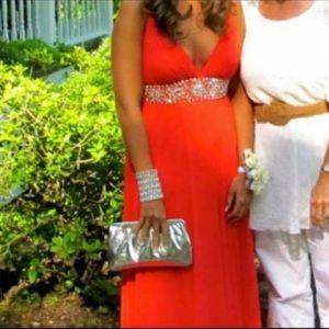 Coral prom dress